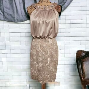 Jessica Howard Formal Beaded Embroidered Dress Size 4 in EUC